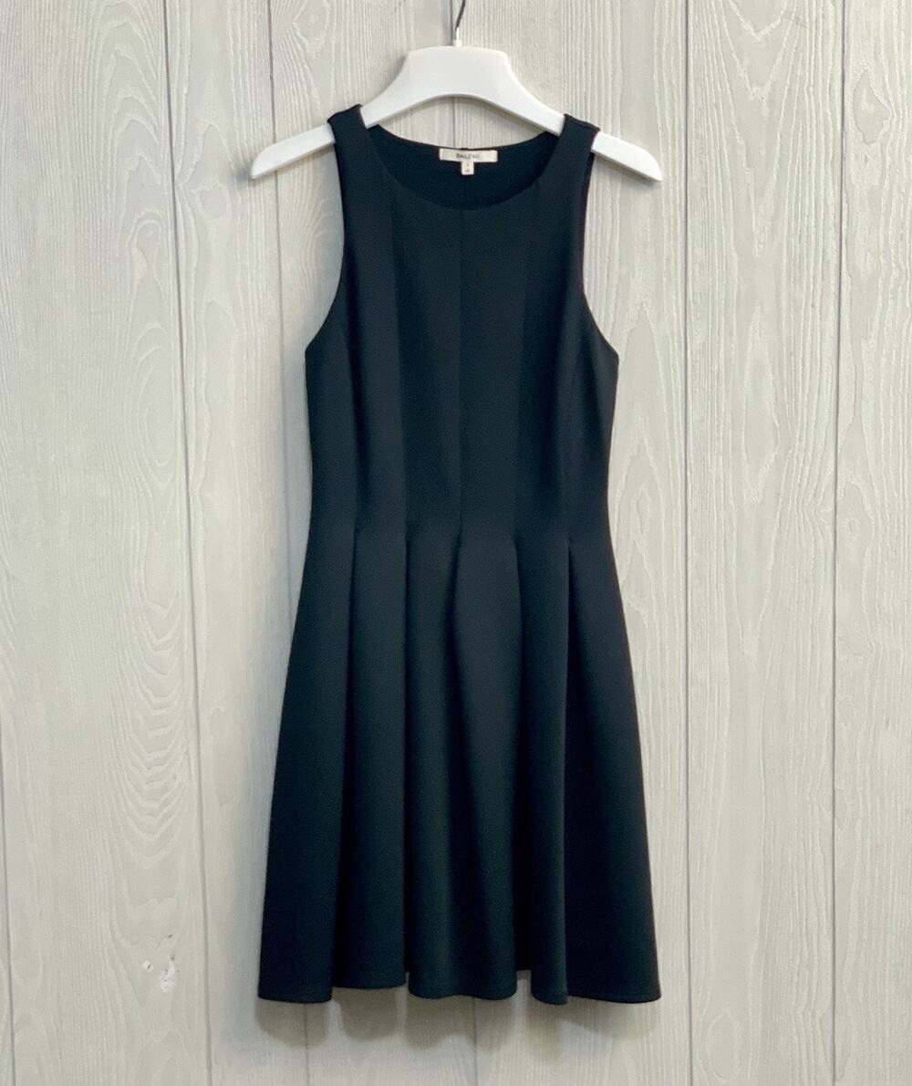 Bailey 44 Black Sleeveless Pleated Mini Dress Small